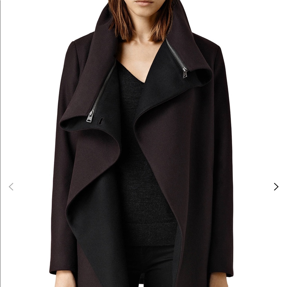 All Saints Jax Jacket in Burgundy